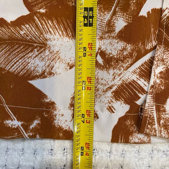 Van Heusen Glazed Ginger Print Short Sleeve Button Down Top Size Small - Picture 9 of 11
